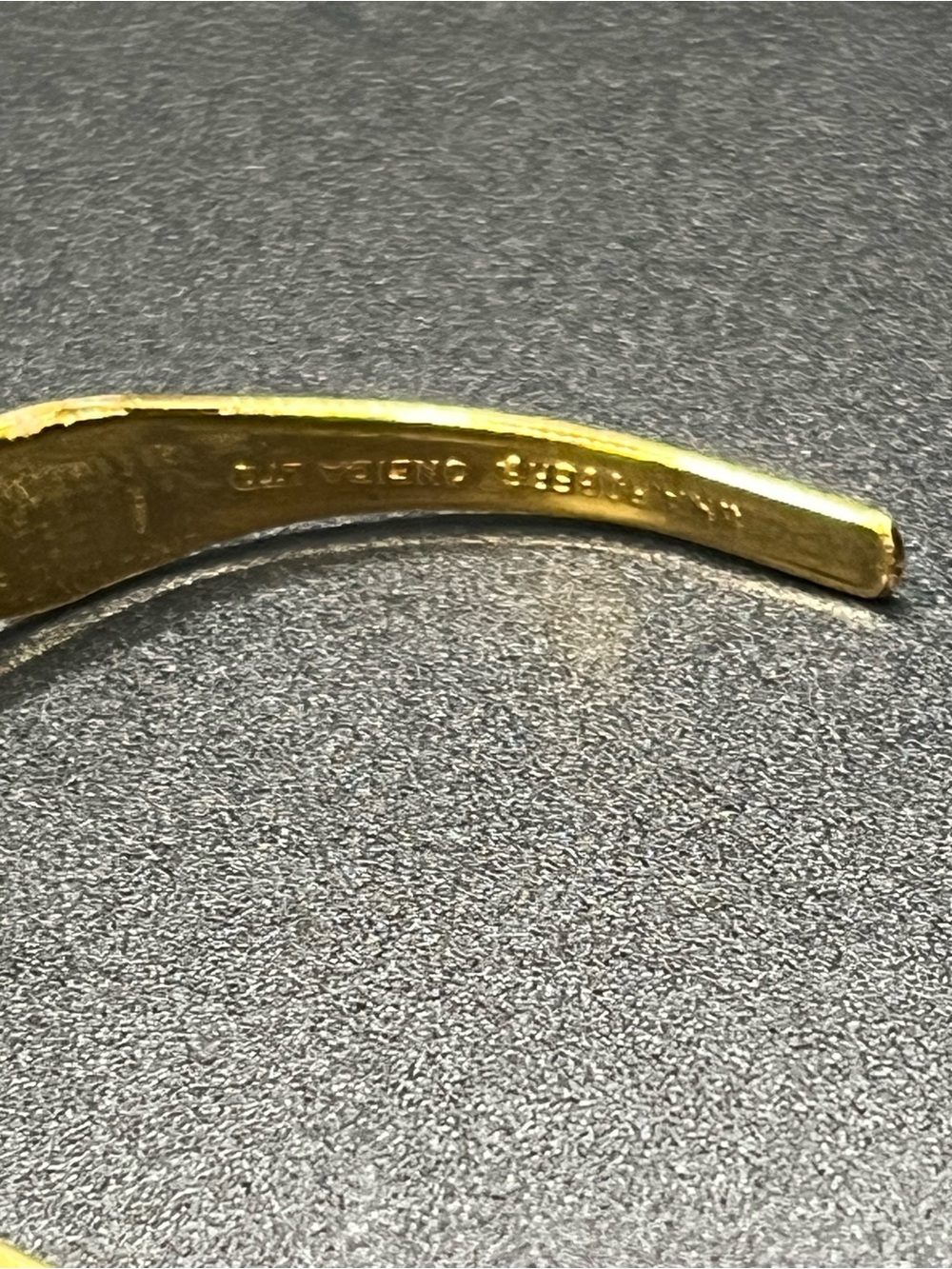 Wm A Rogers Oneida Gold Tone Spoon Cuff Bracelet - Picture 6 of 8